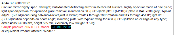 SRD 800 2x30° 