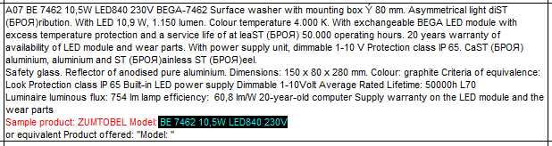  BE 7462 10,5W LED840 230V 