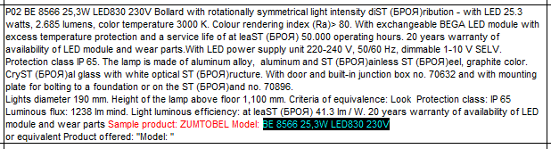 BE 8566 25,3W LED830 230V 