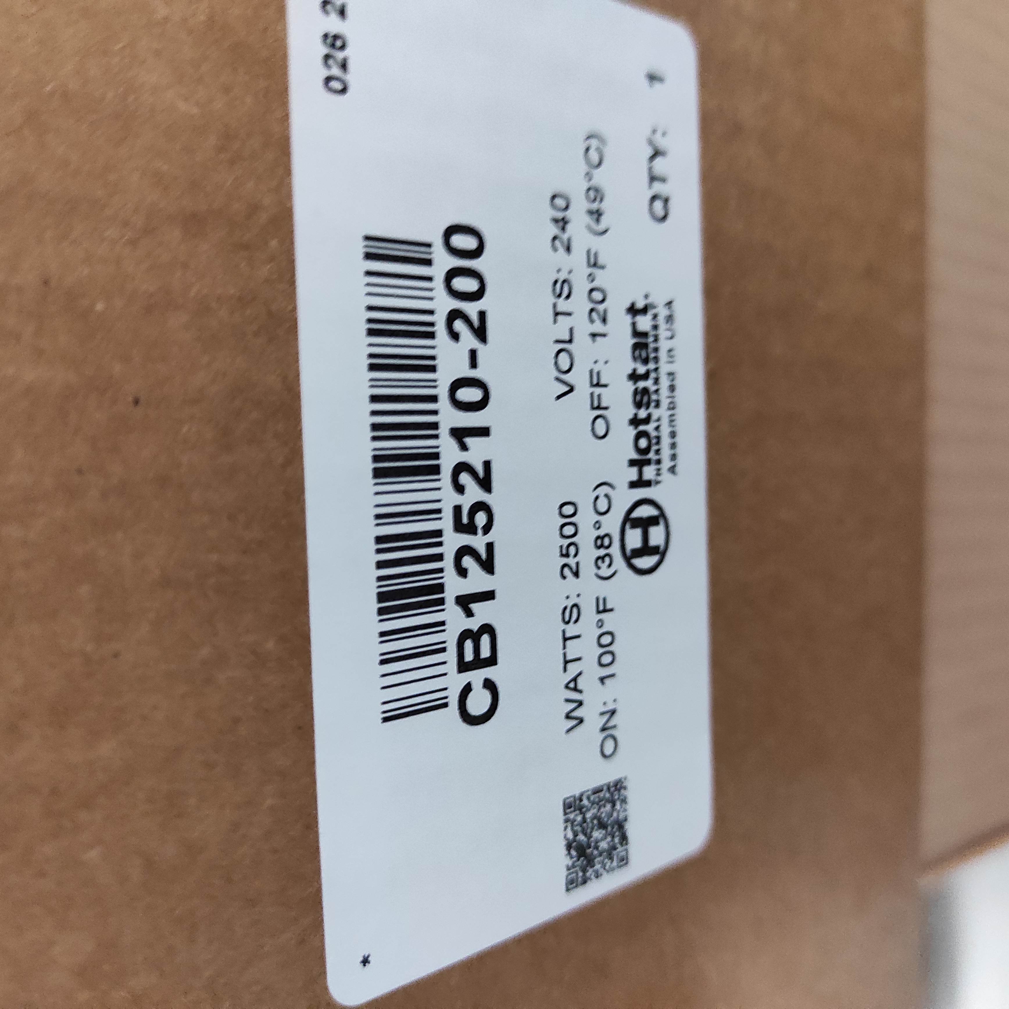 CB125210-200/CB 2500W 240V 100-120F