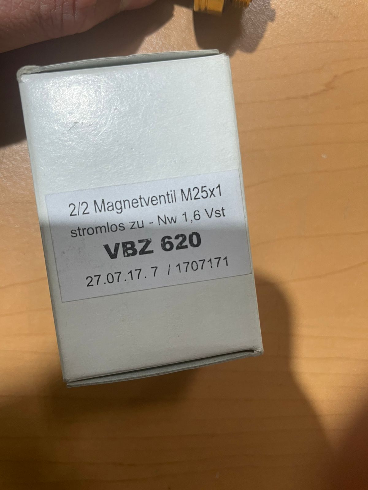 VBZ 620 / Type 216-10-M25x1-AC-NC-E-1,6-PTFE-M0