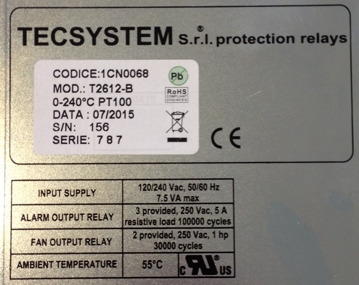 P/N: 1CN0068, Type: T2612B