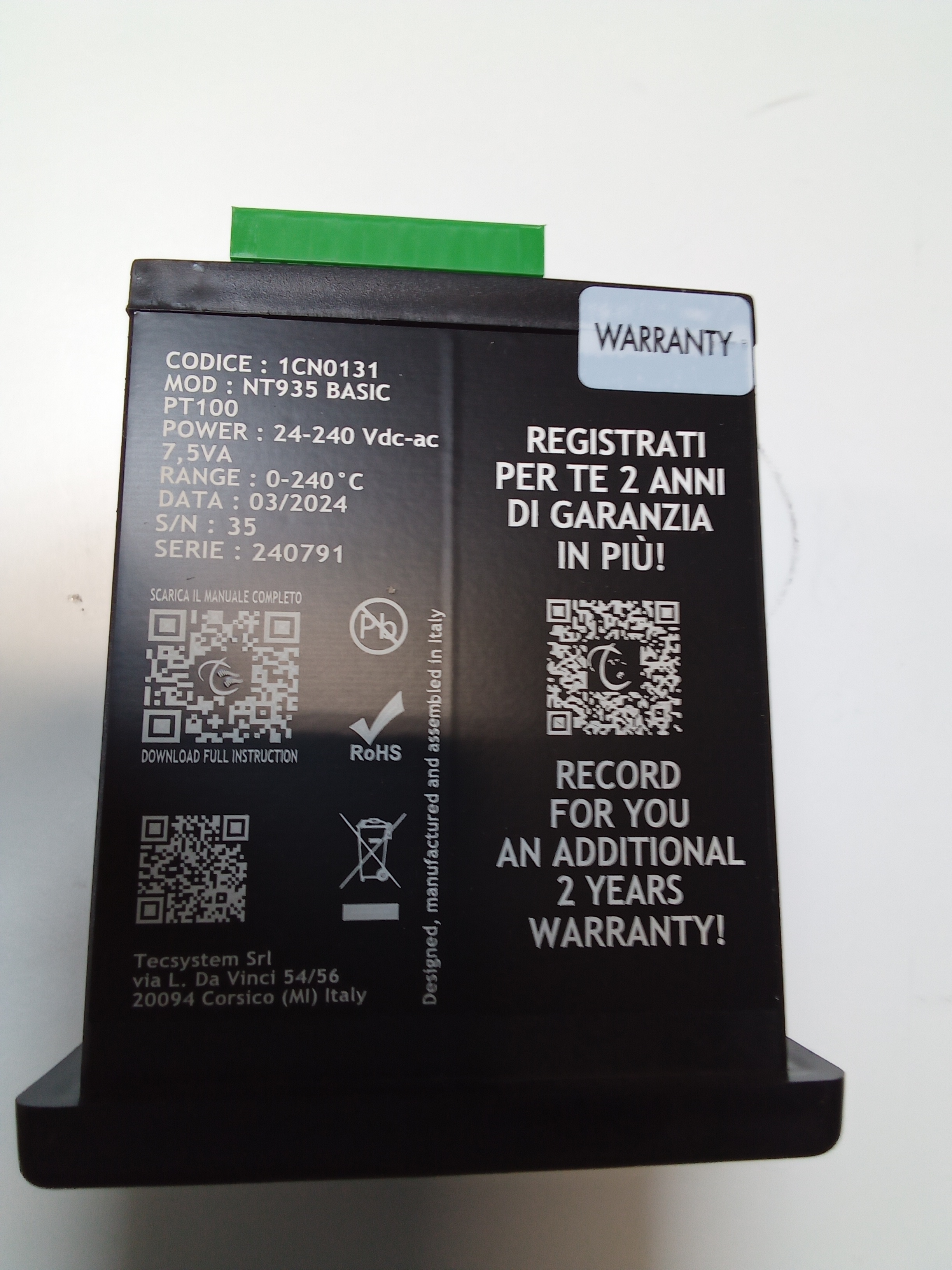 P/N: 1CN0131, Type: NT935 ED16