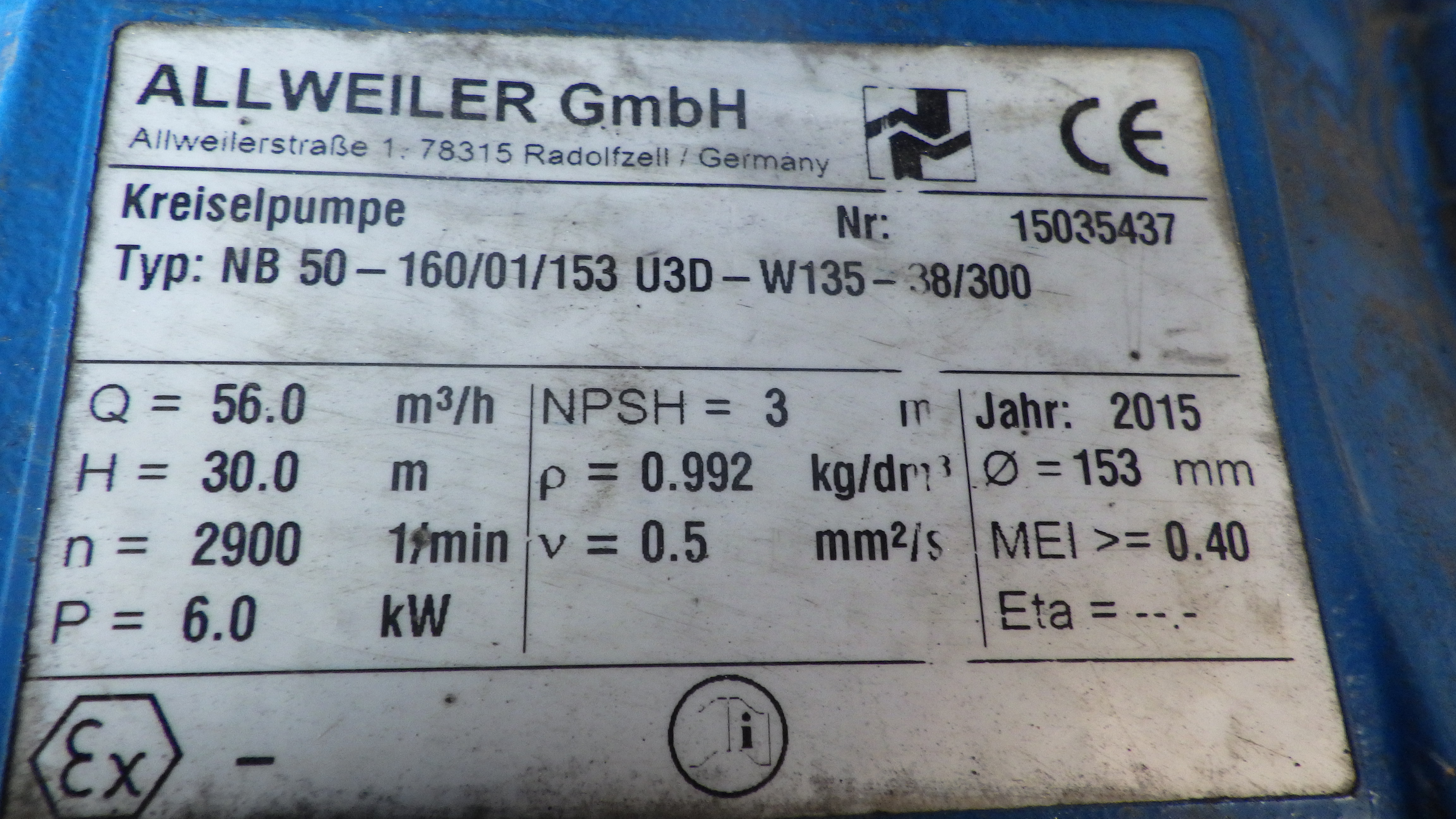 Repair Kit for Typ: NB 50-160/01/153 U3D-W135-38/300 