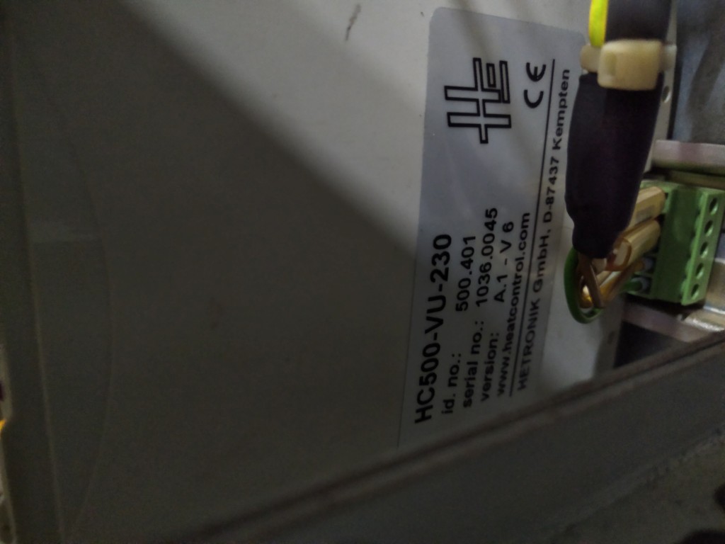 Order No. 500.401, Type: HC500-VU-230 obsolete, replaced by 500.402 (HC500-VU2-Y) 