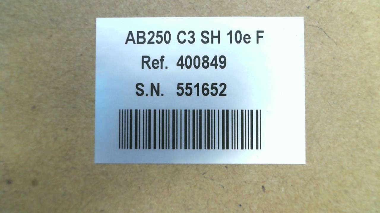 P/N: 400849, Type: AB250 C3 SH 10e F