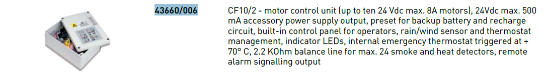 P/N: 43660/006 Type: CF10/2