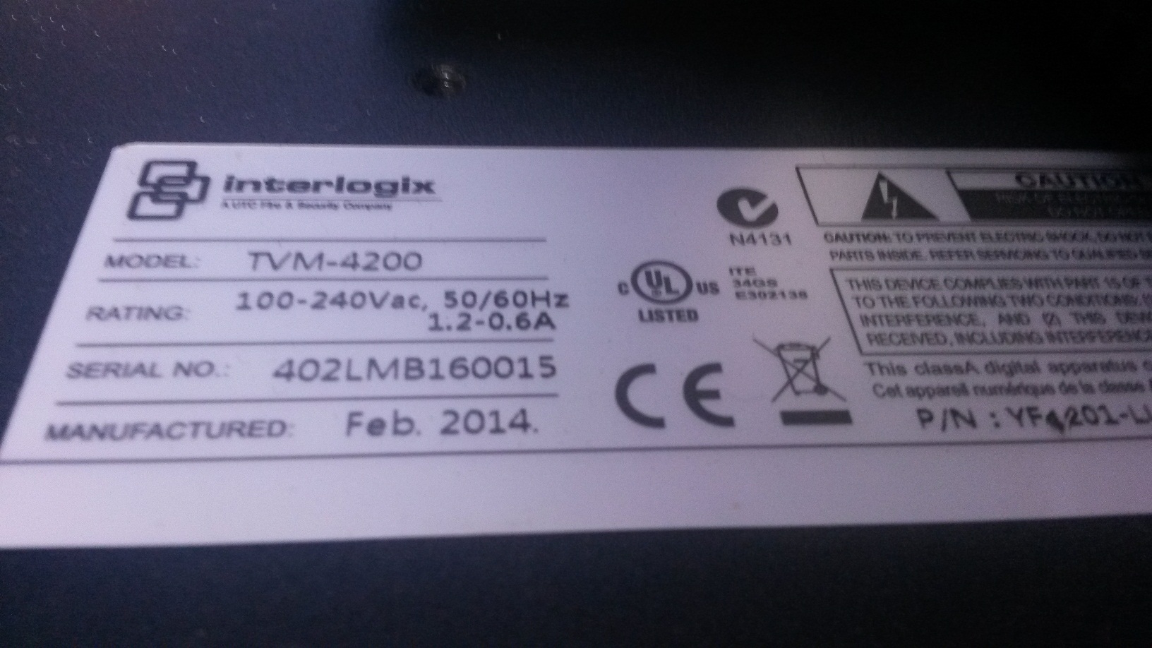 Main Board For TVM-4200 