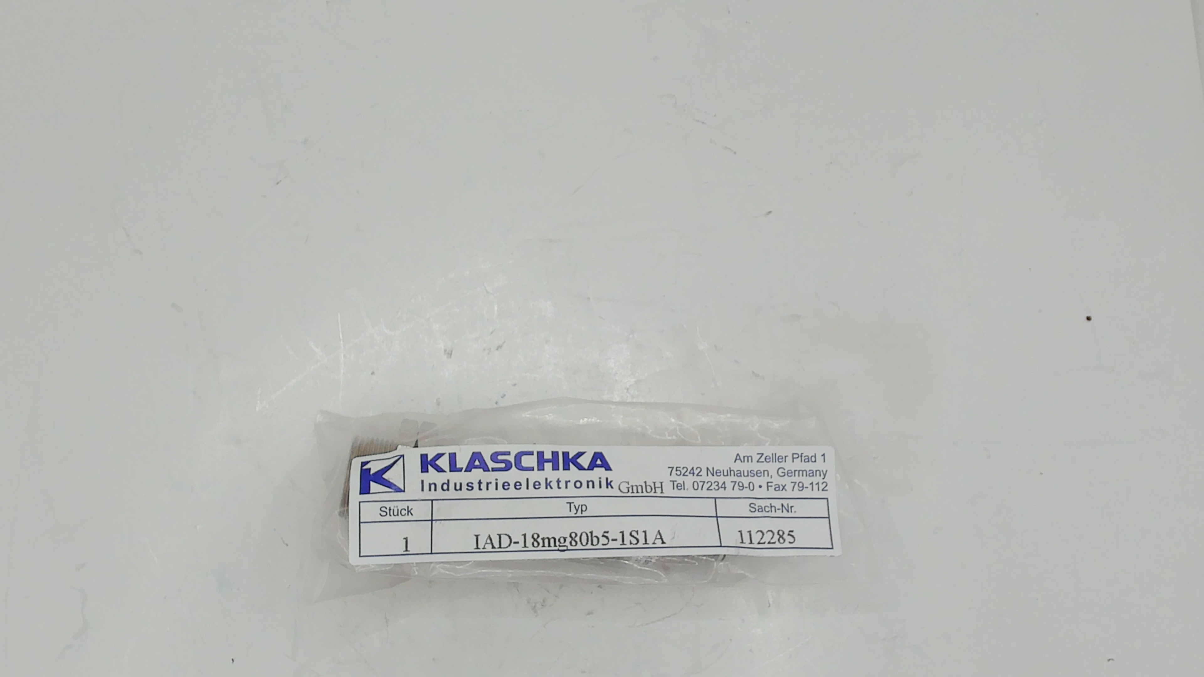 P/N: 112285, Type: IAD-18mg80b5-1S1A