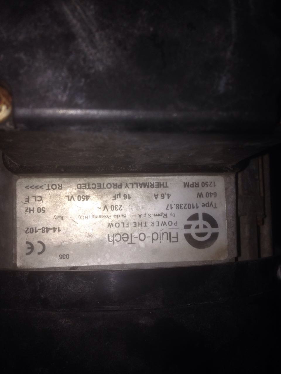 RPM 230 Volt 50 Hz 640 Watt