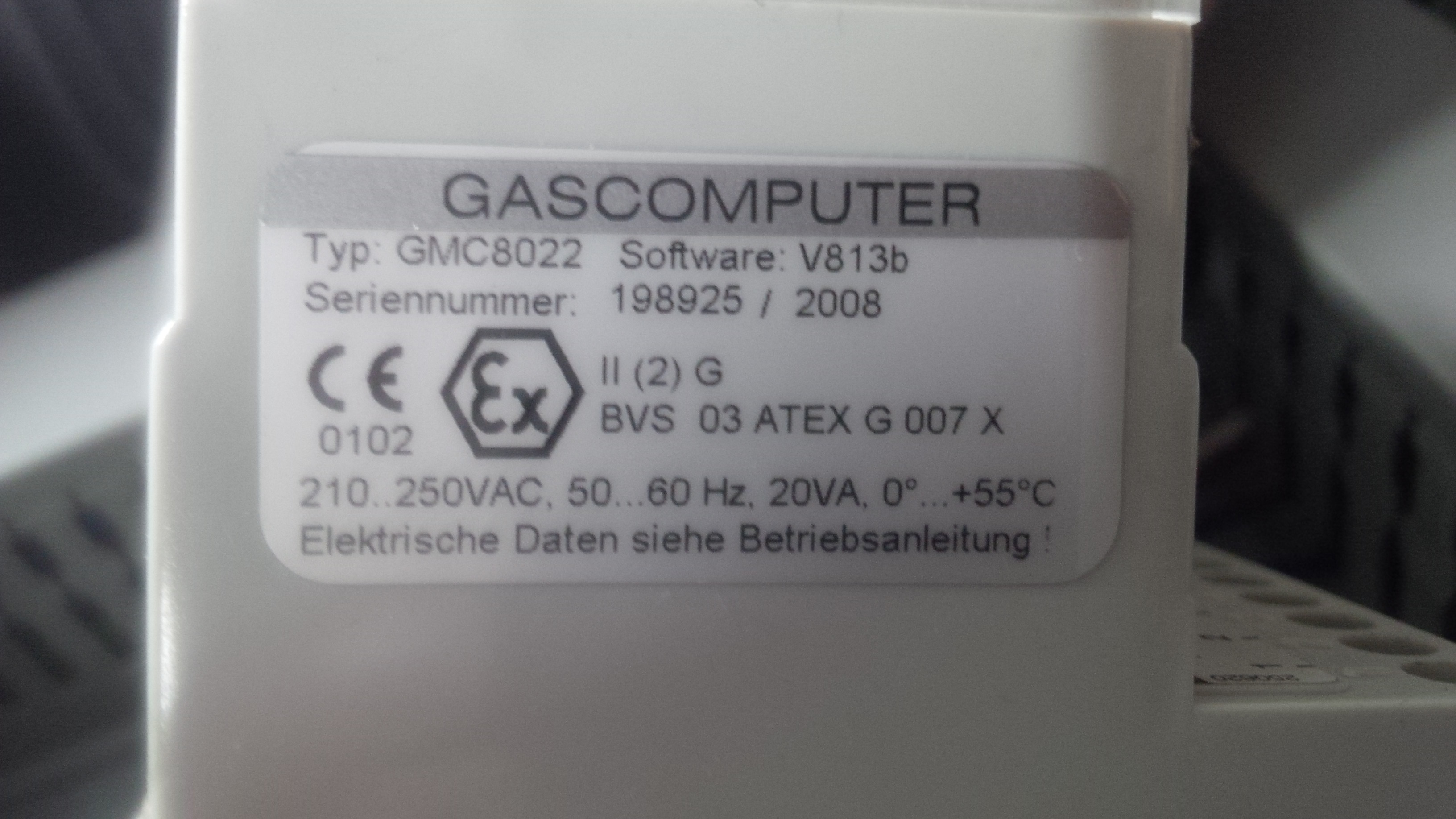 Gasmesscomputer Typ : 8022 