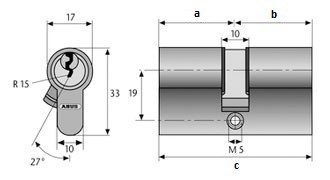 Profile cylinder lengths=35/35 
