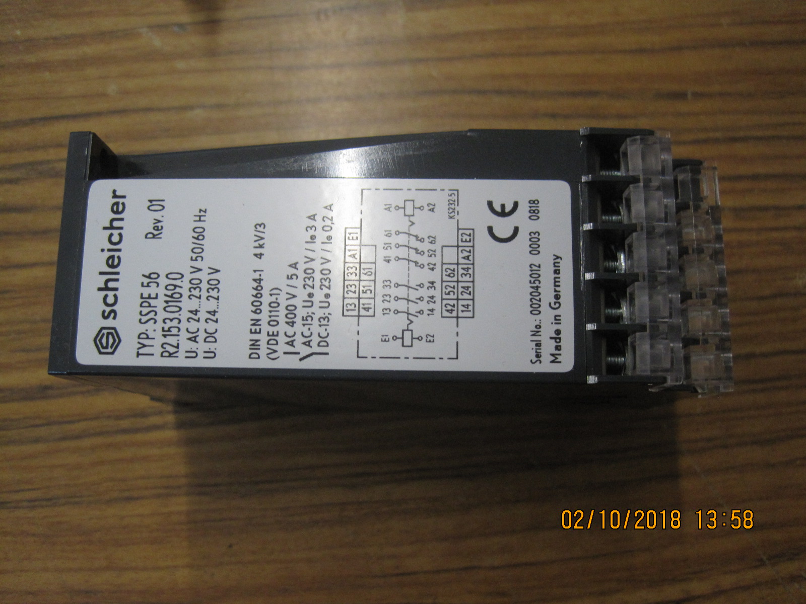 P/N: R2.153.0169.0 Type: SSPE56 AC/DC 24-230V
