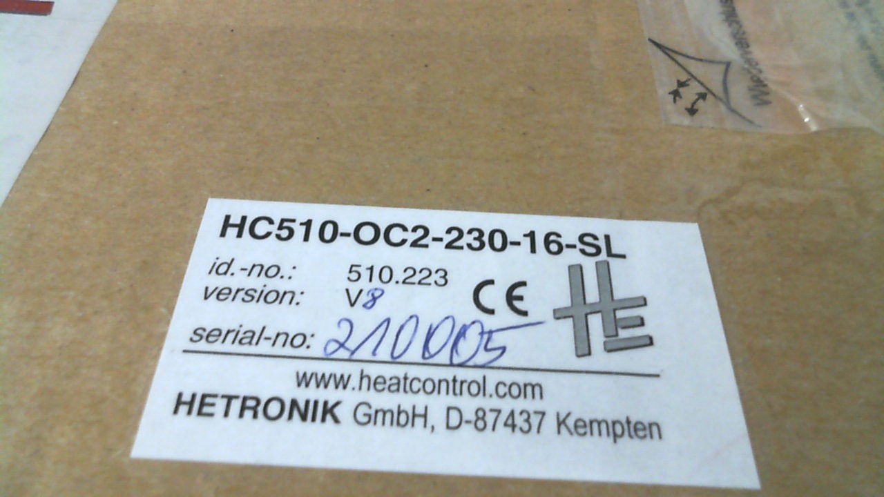 P/N: 510.223, Type: HC510-OC2-230-16-SL