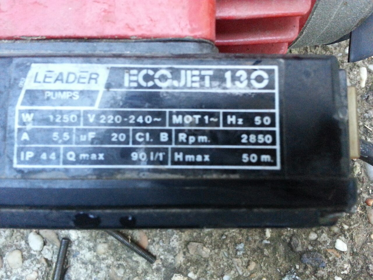 Plastic spare part for Ecojet 130 