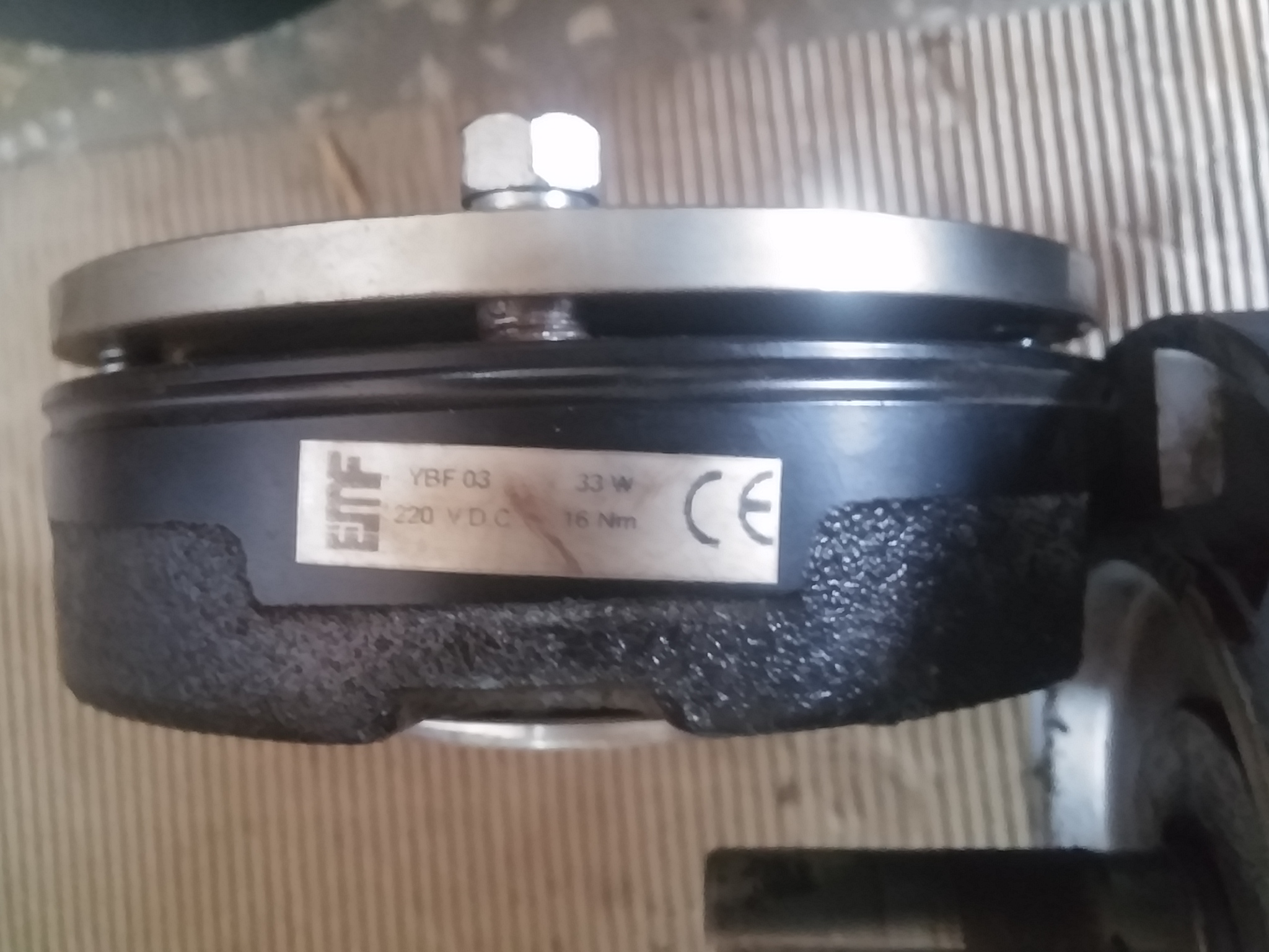 brake disc on the EMF YBF 03  229V DC 16Nm for motor 90 S4 