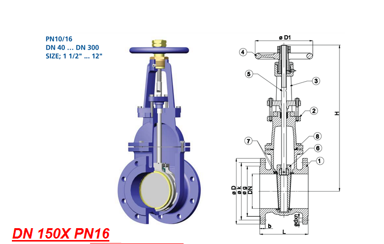 DN150 PN 10&16 
