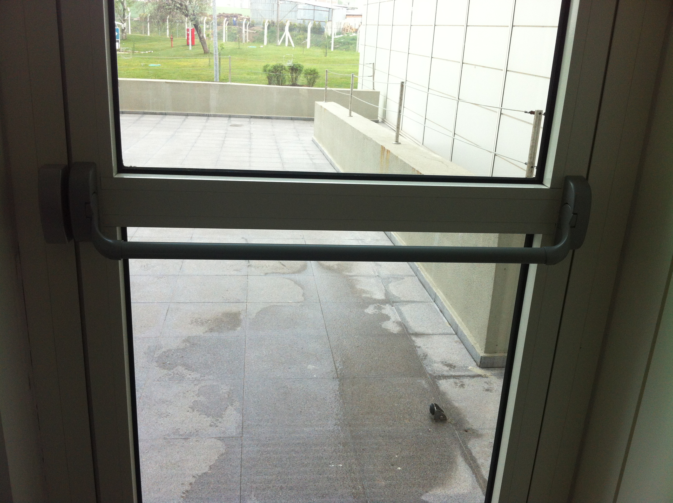 Complete panic bar set for door  