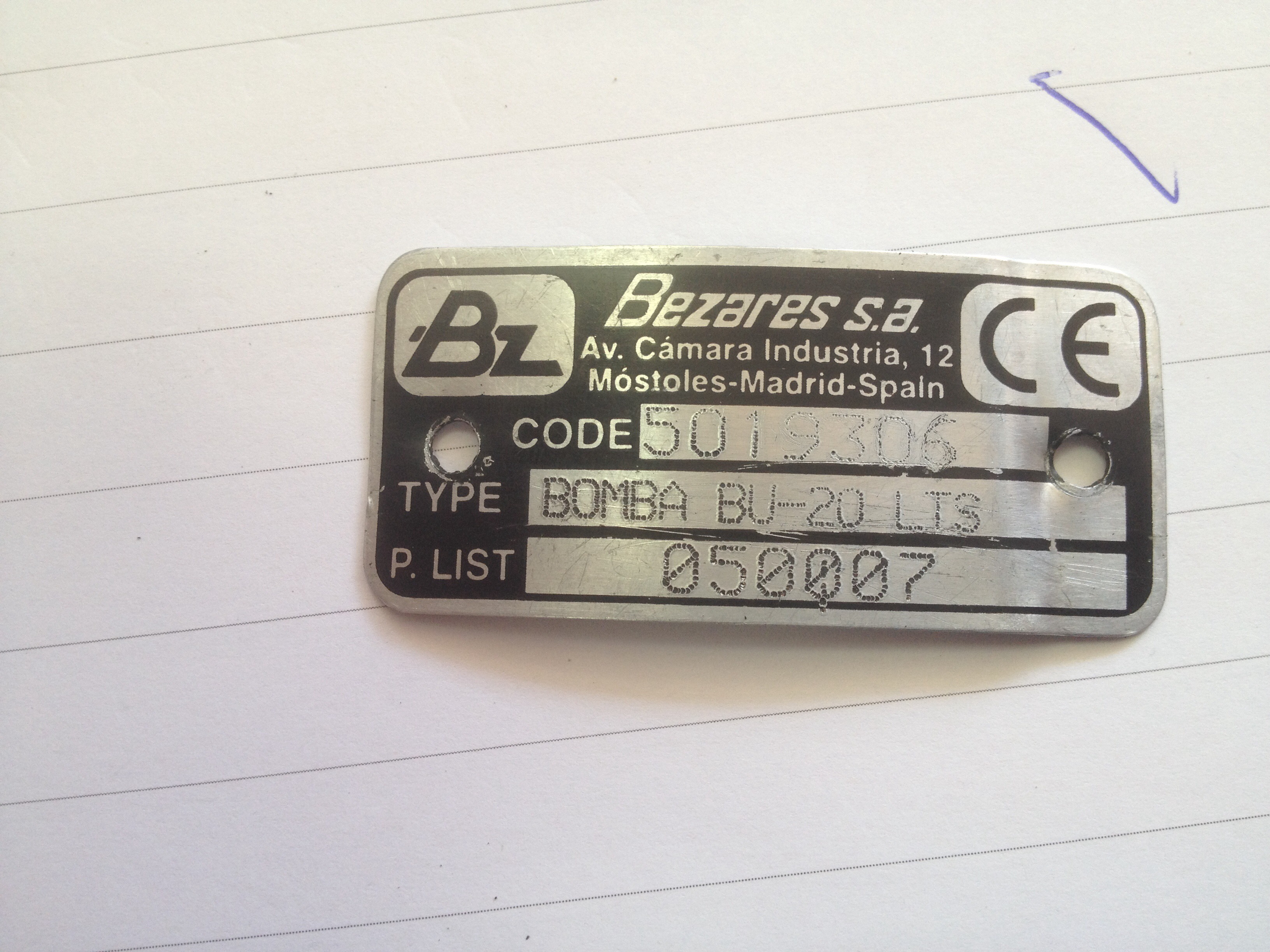 5019306/BOMBA BU-20 LTS alternative 5044406: BE 23 and 5046706: BEU 23 