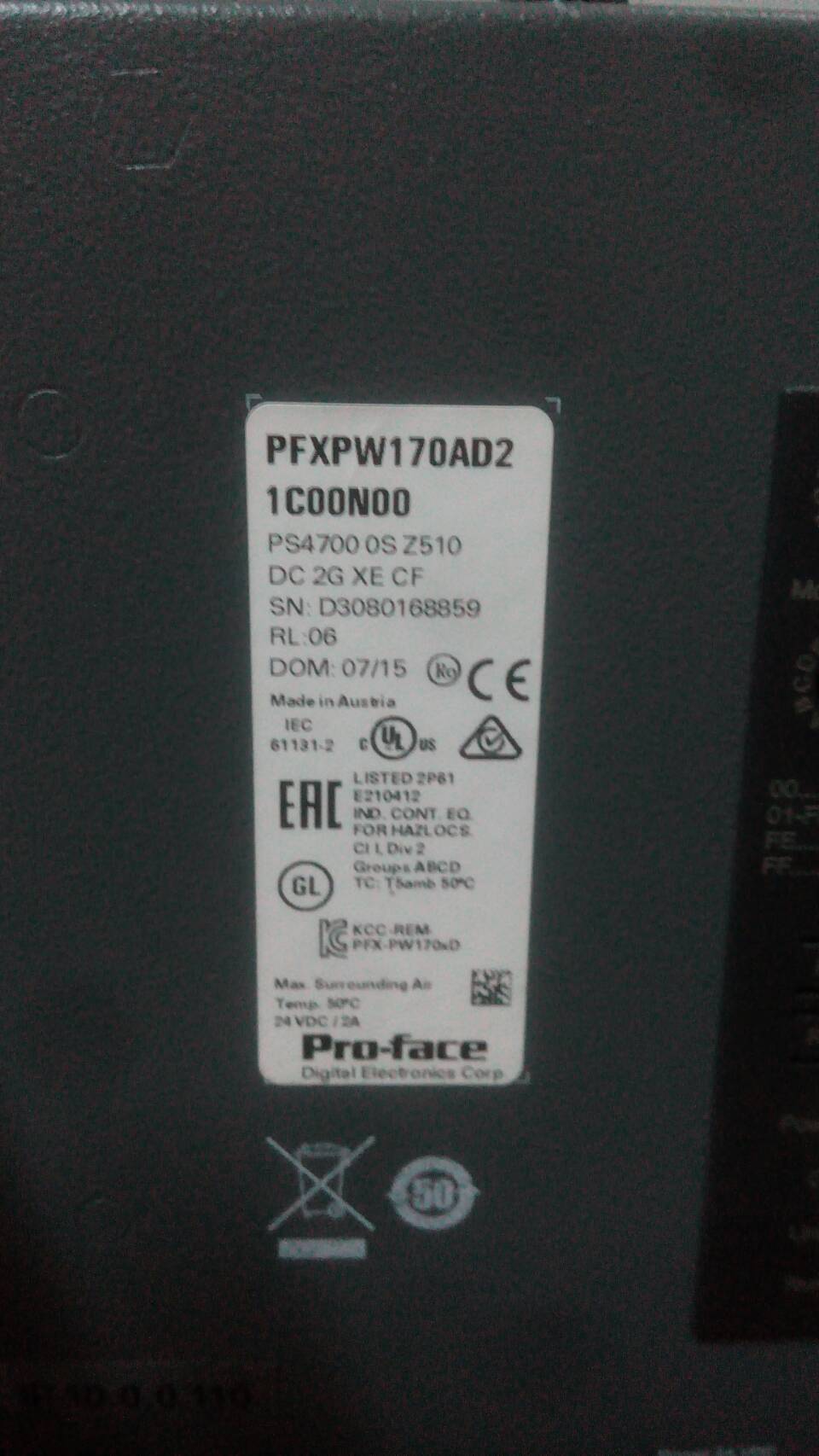 PFXPW170AD21C00N00 - discontinued, available until december 2016 