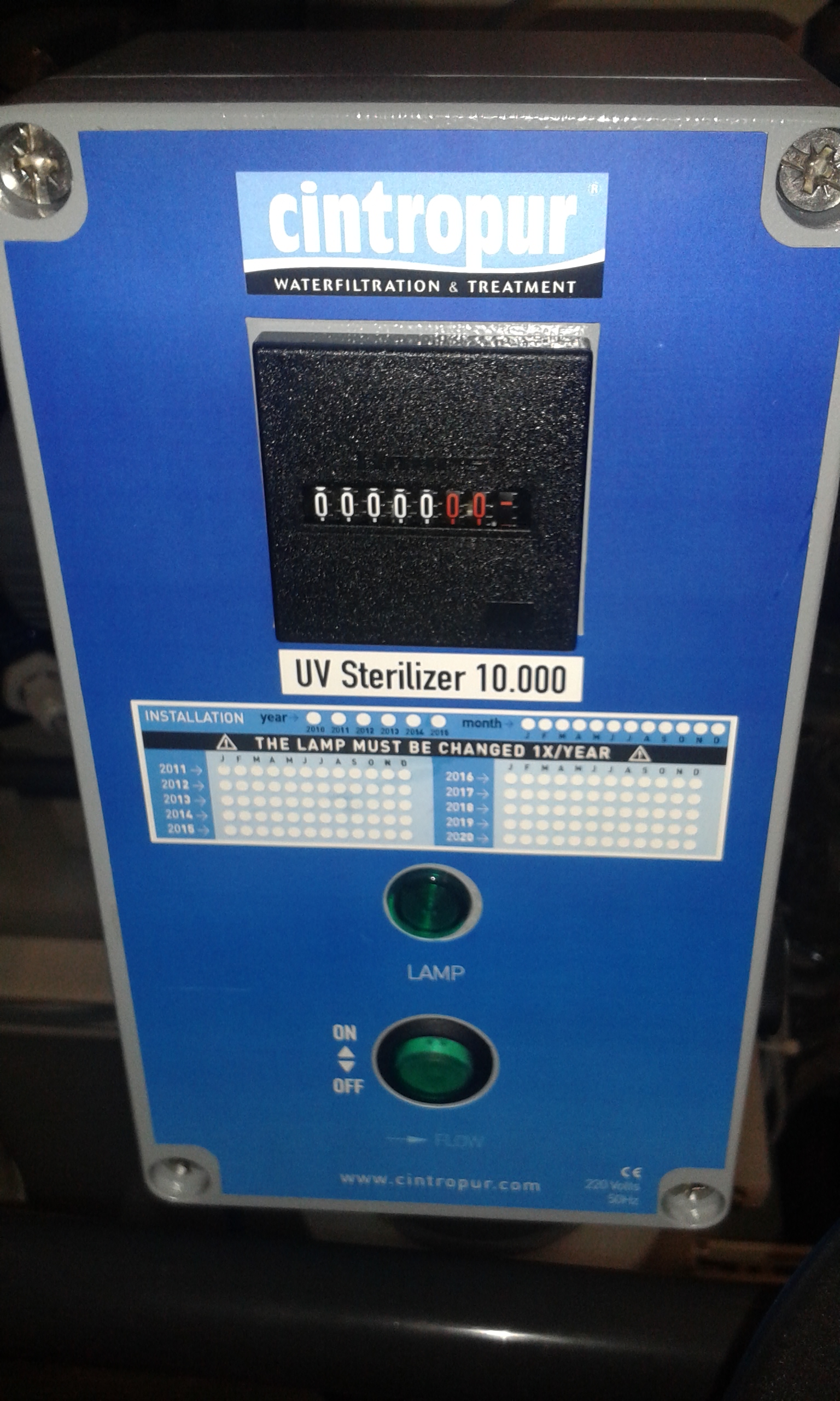 Control unit for a UV sterilization unit 1125 obsolete, replaced by 1211 