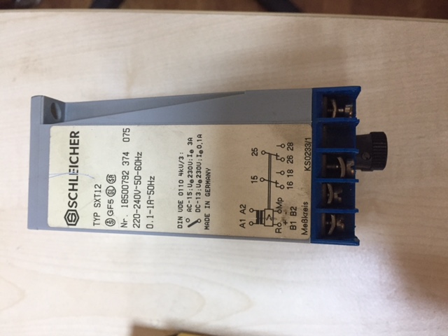 SXT 12 (67.1236) same as P/N: R3.185.0039.0 Type: SXT12 1A AC 220-240V 50-60HZ (A) (OBSOLETE)