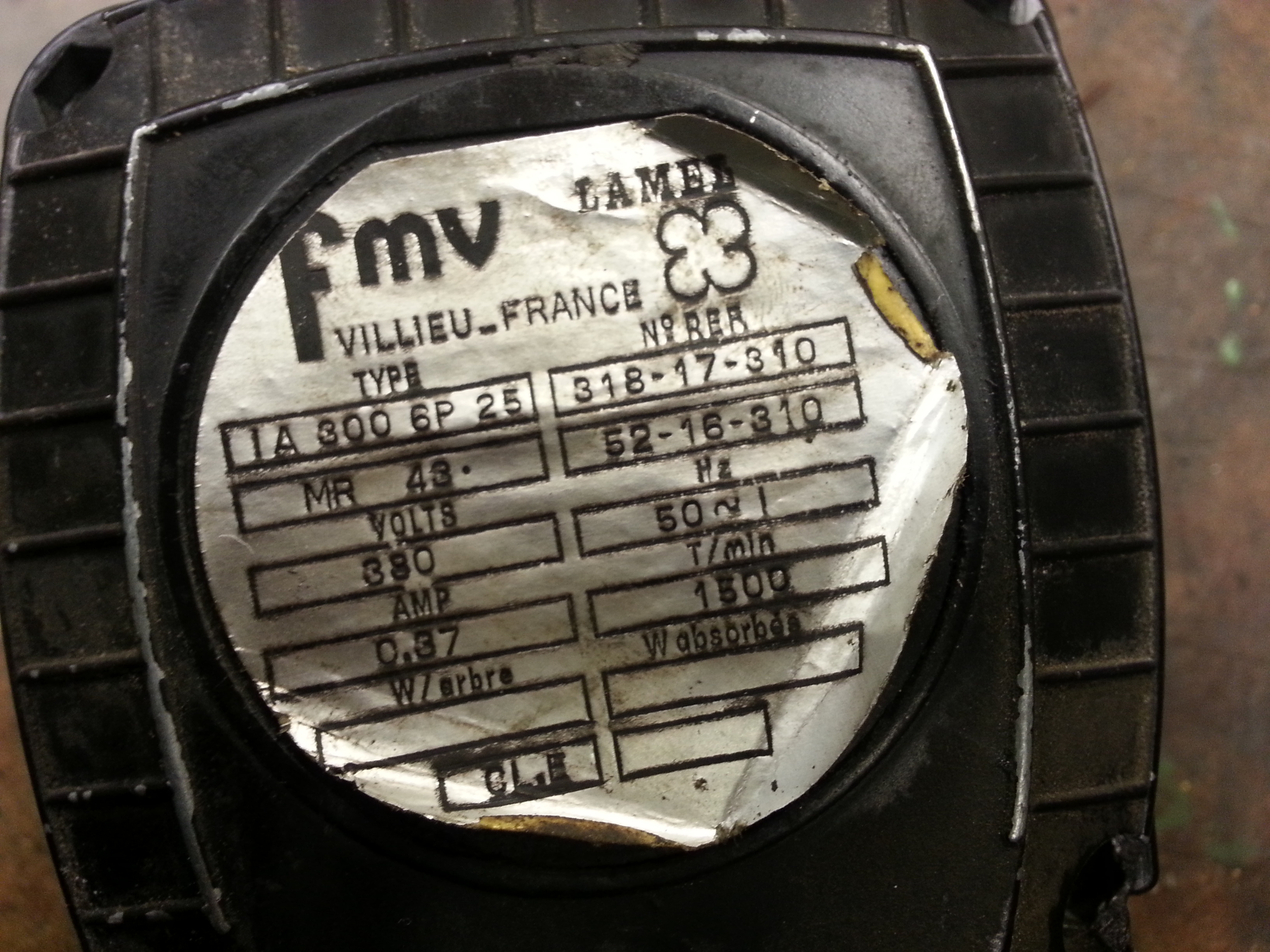 Typ: IA 300 6P 25, MR 43,  Nr. RER: 318-17-310, 52-16-310  Obsolete 