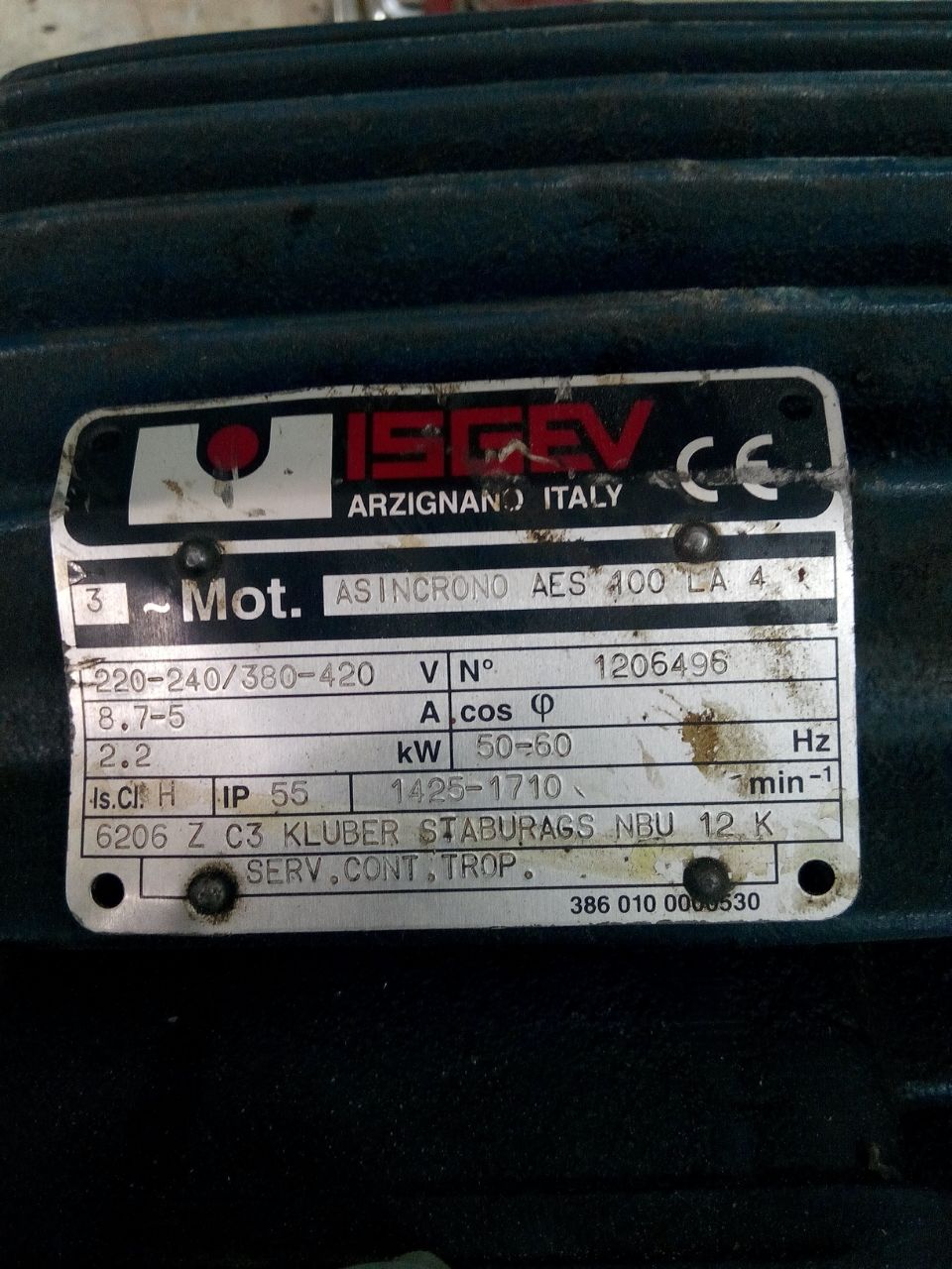 ASINCRONO AES 100 LA 4    NO:1206496  OEM 