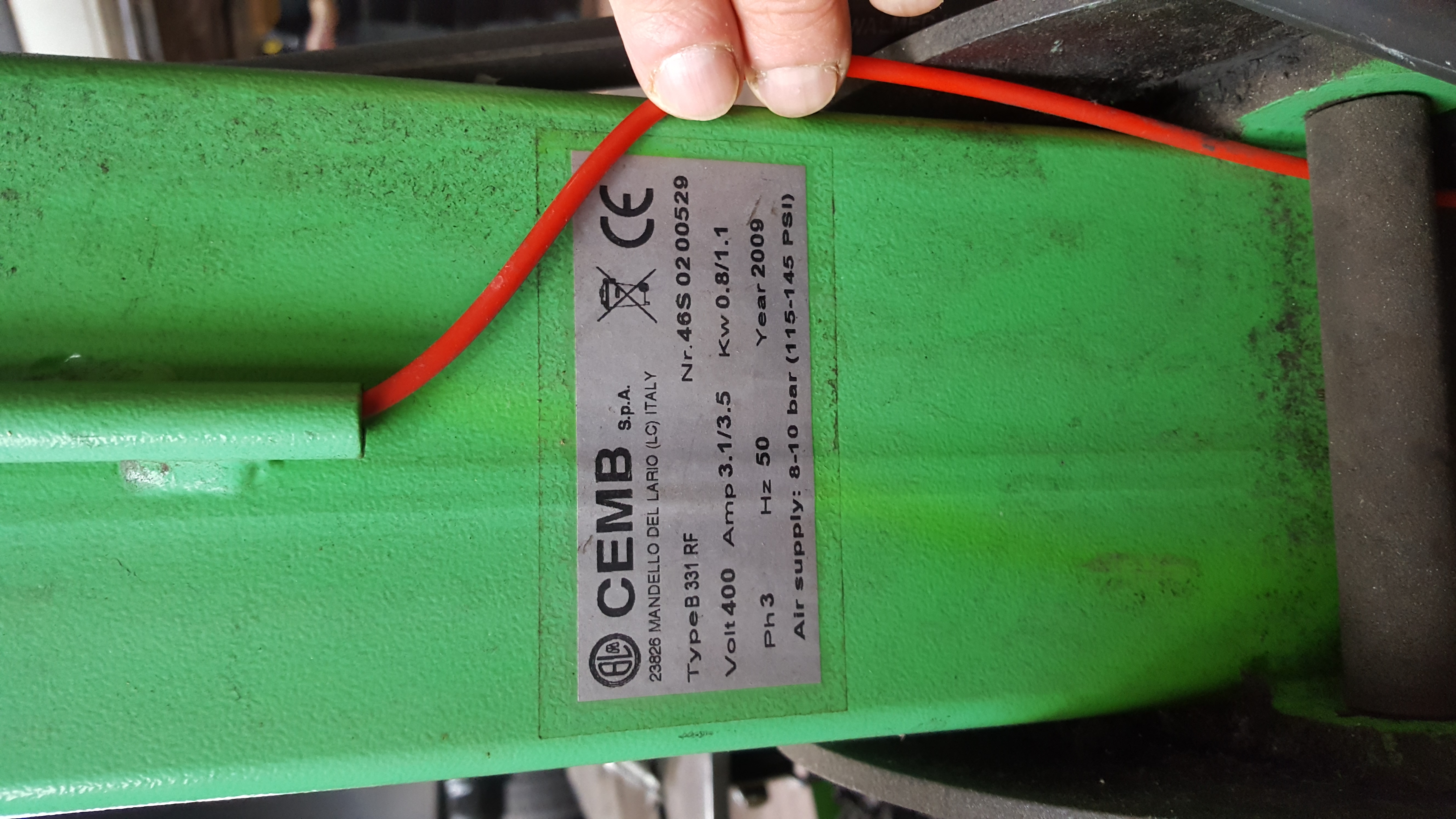 Plastic cushion for mounting machine Nr.46S 02 00529 Type B 331 RF