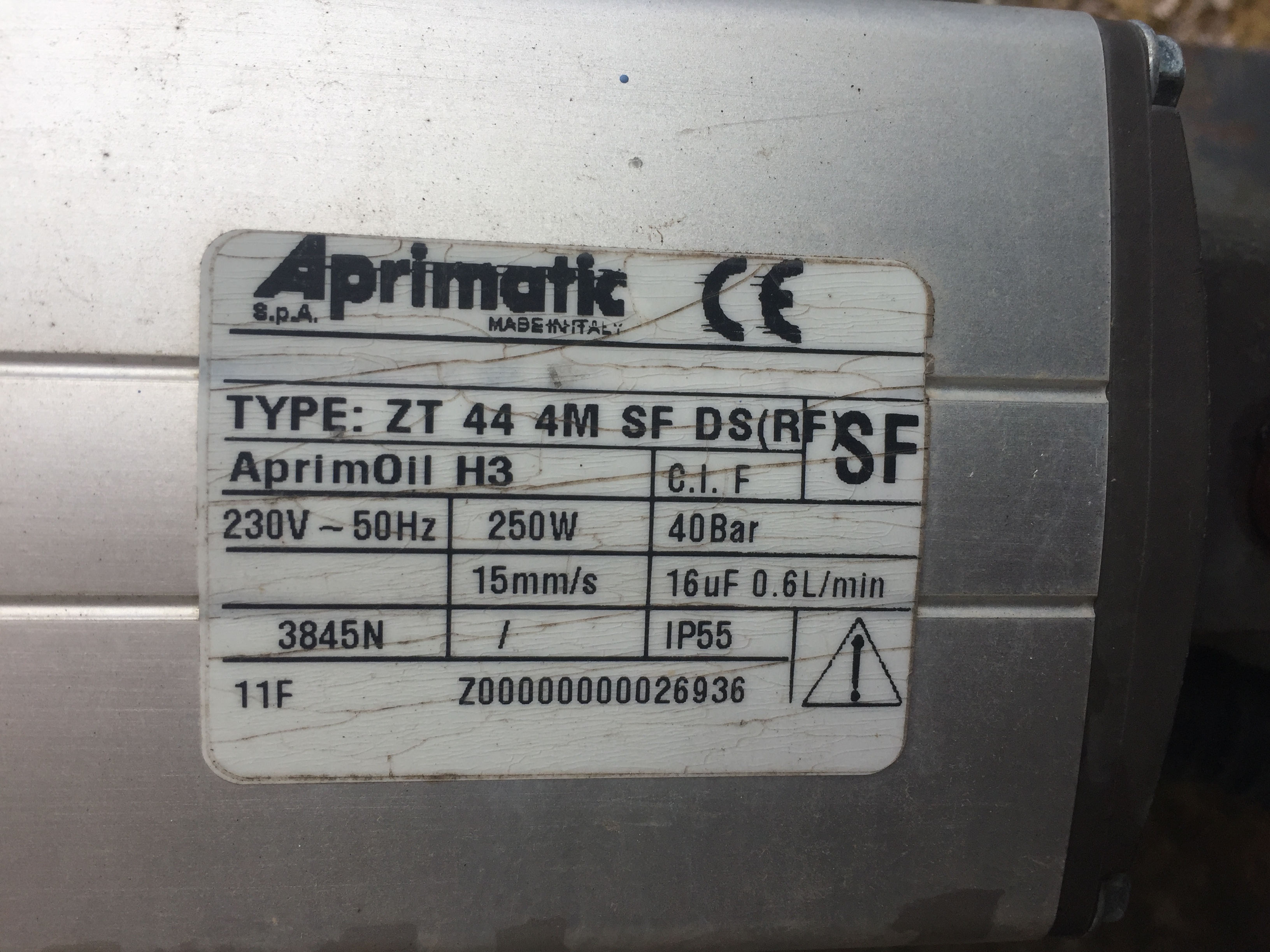 P/N: 41009/009 Type: ZT 44 4M SF DS (RF)