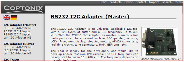 010101　RS232 I2C Adapter 200 kHz 