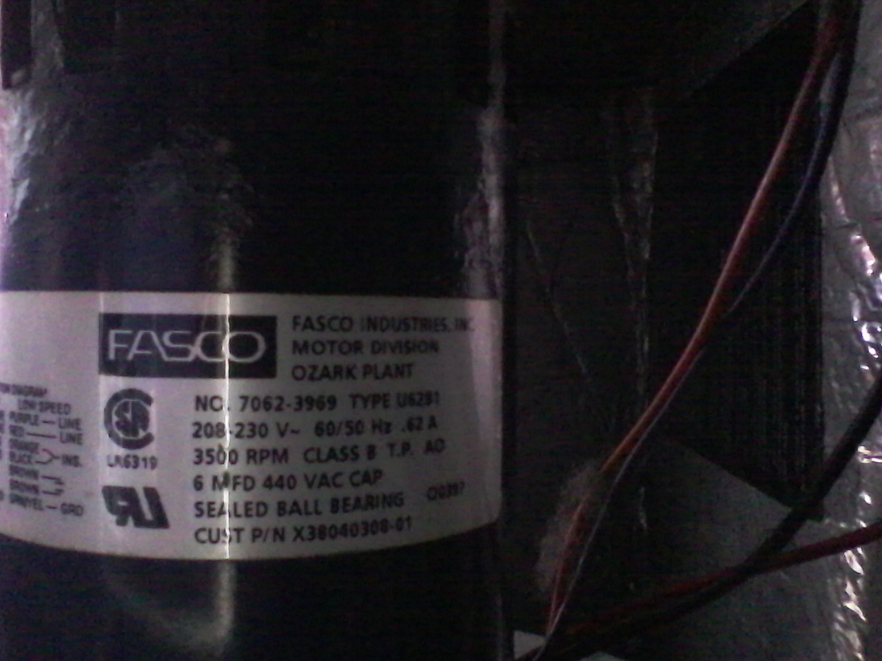 capacitor for motor  7062-3969 