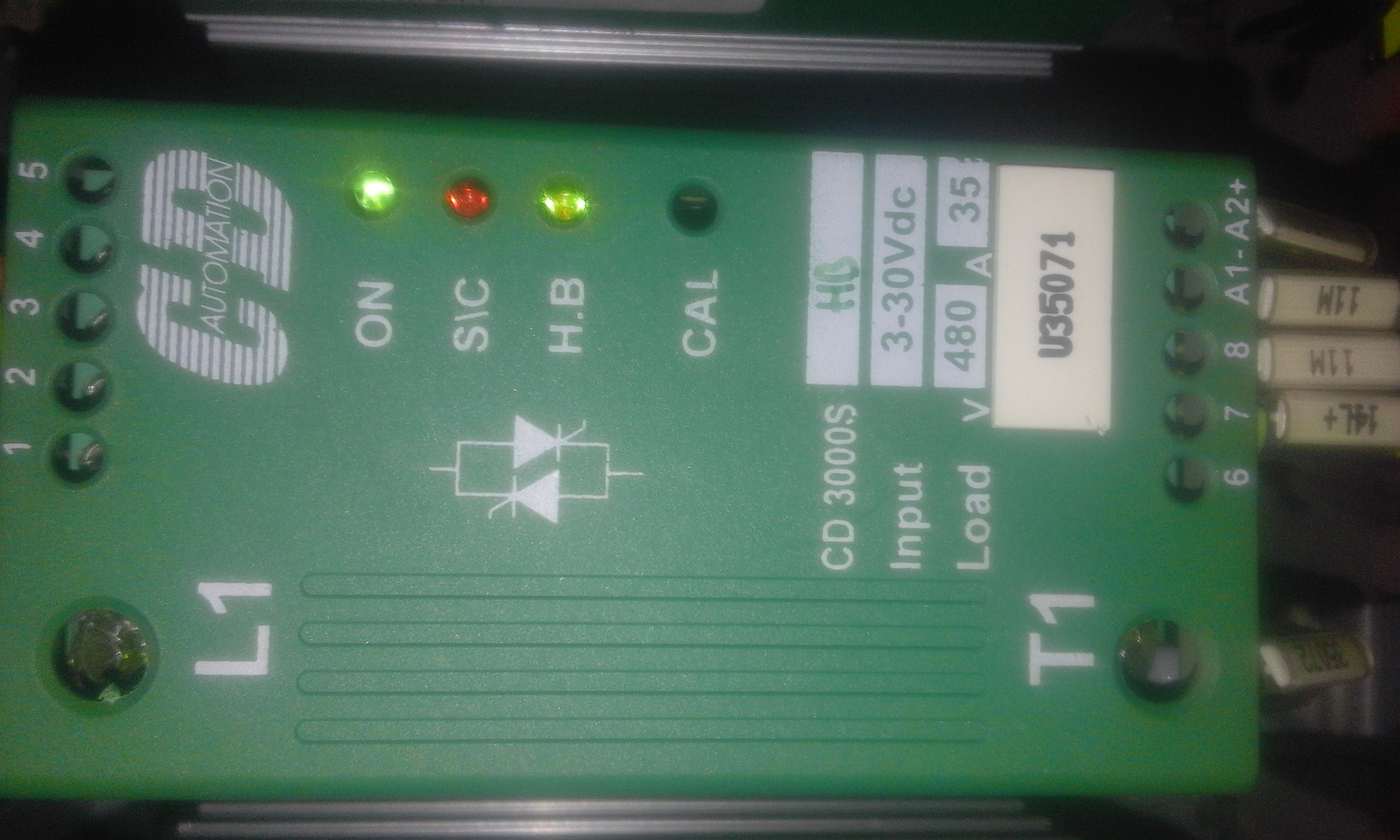 CD3000S 1PH/35A/440V/480V/12-24V/SSR/ZC/NF/HB