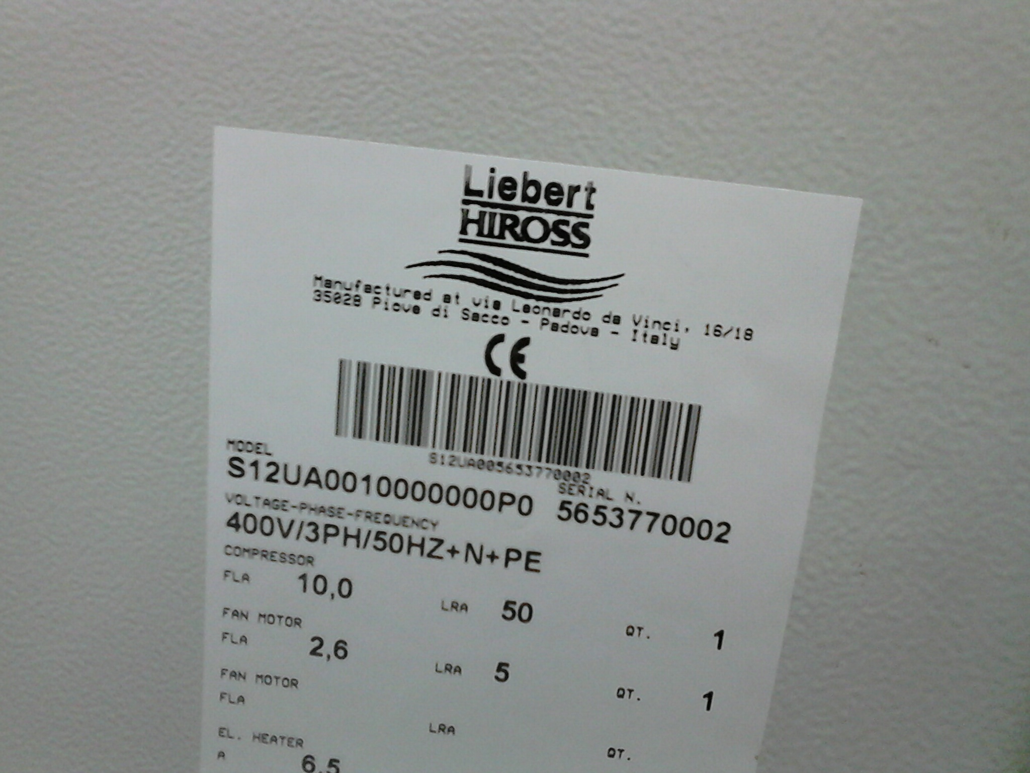 Motor for inner body for S12UA0010000000P0, SN:5653770002 