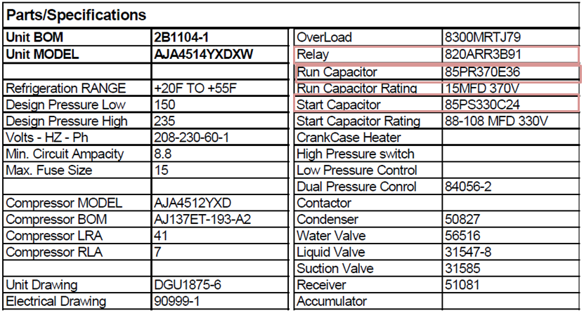 AJA4514YXDXW oem 