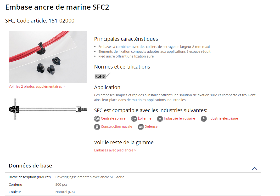 SFC2 PA66 NA 500 (151-02000) (pack 1x500)