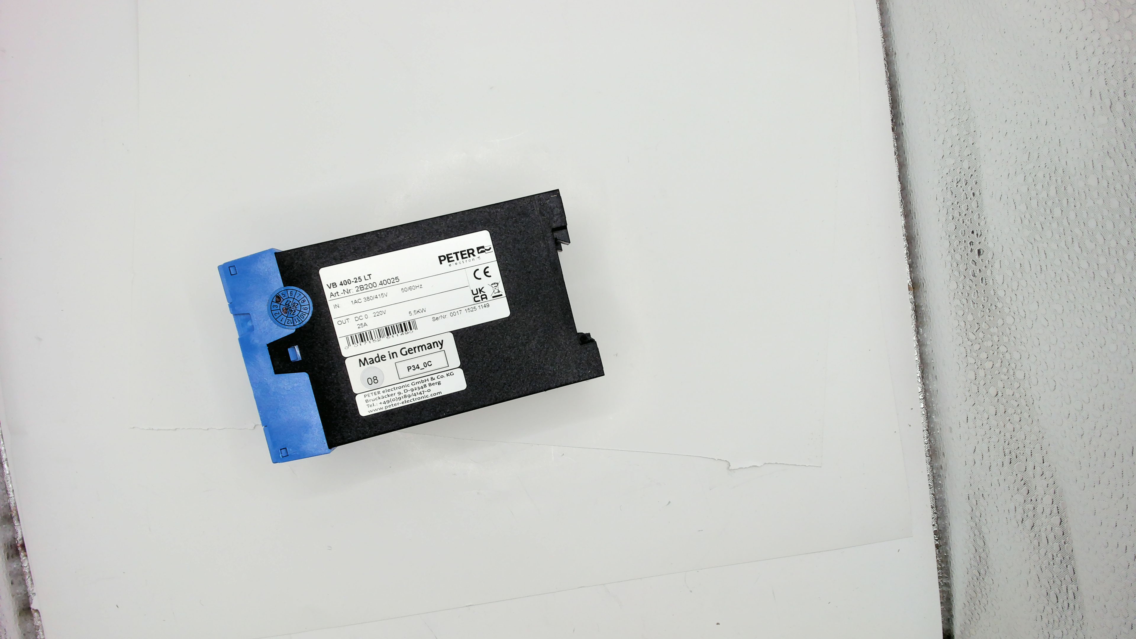 P/N: 2B200.40025 Type: VB 400-25LT