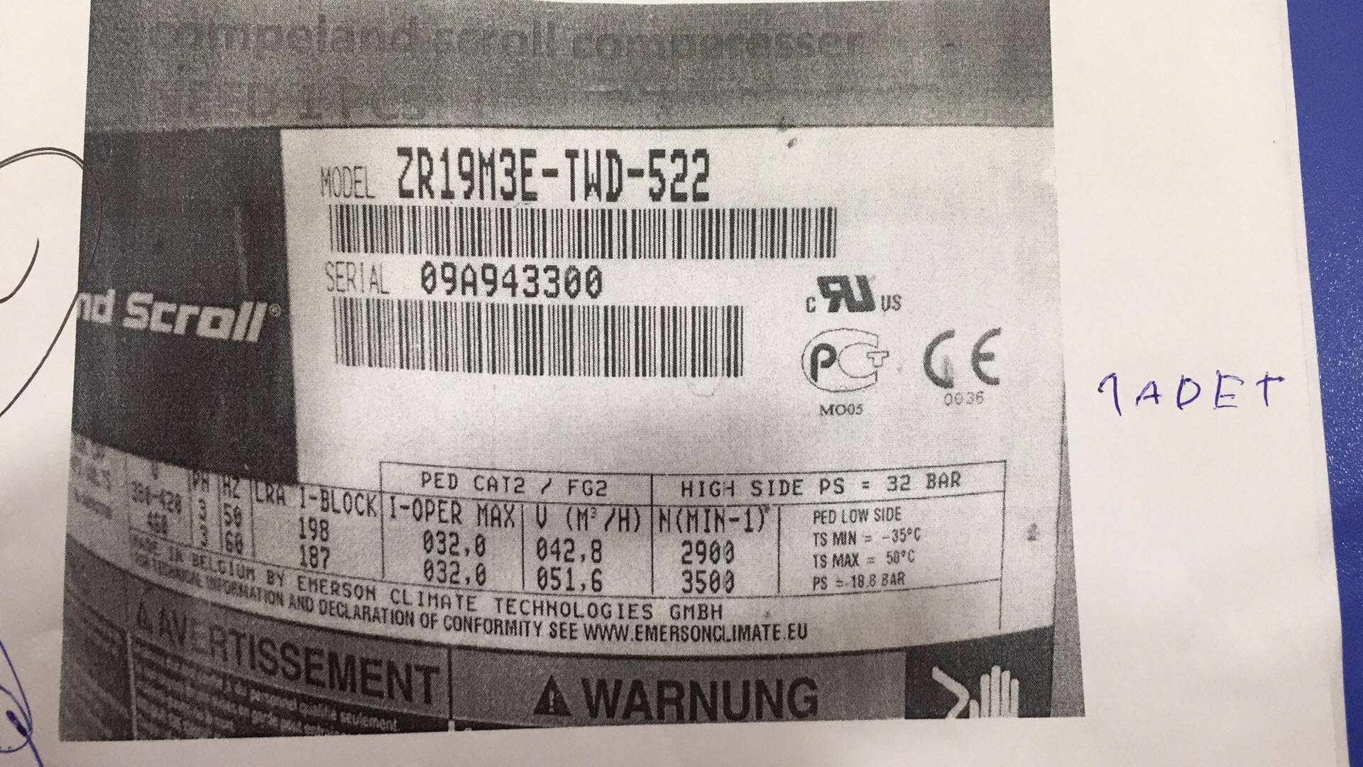 ZR19M3E-TWD-522 - obsolete, replaced by ZR19M*E-TWD-961 400V
