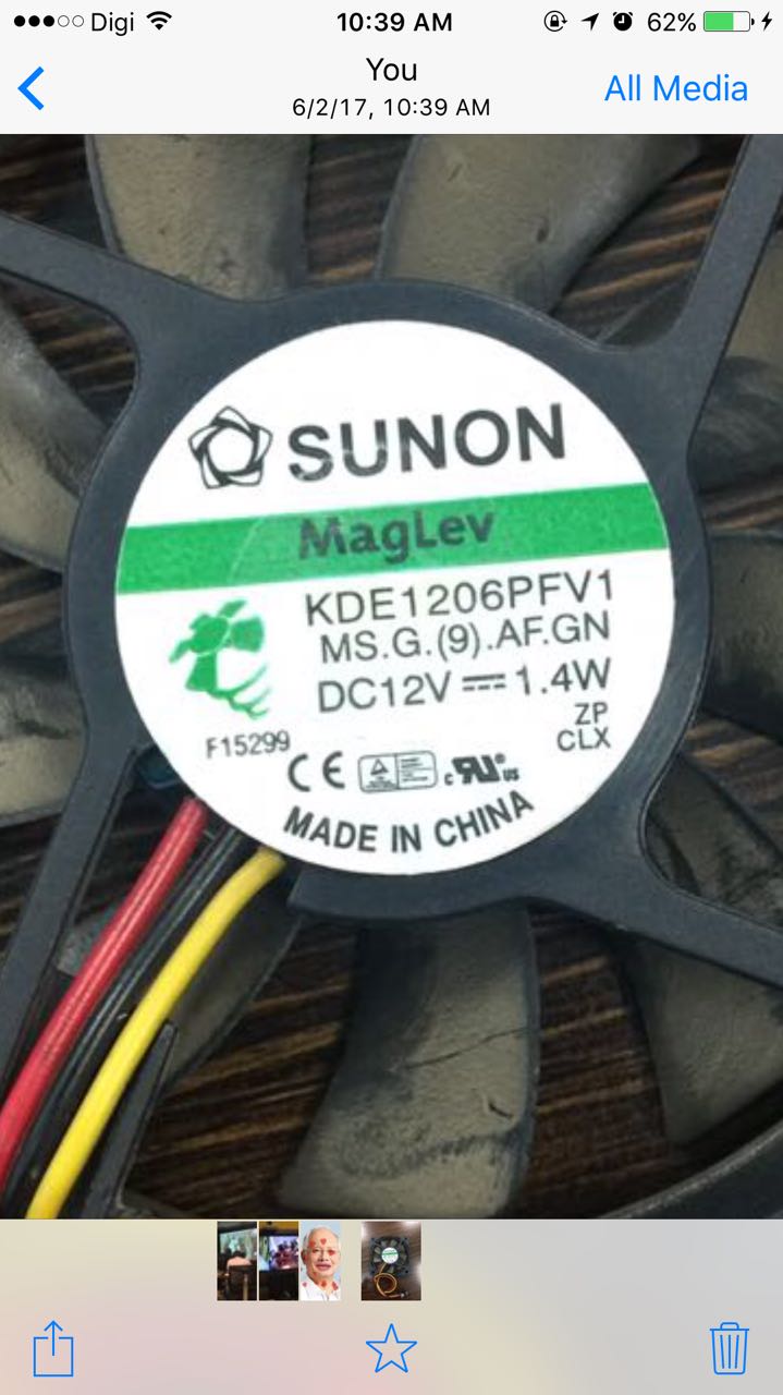 KDE1206PFV1 obsolete/alternative MB60101V1-000U-A99 