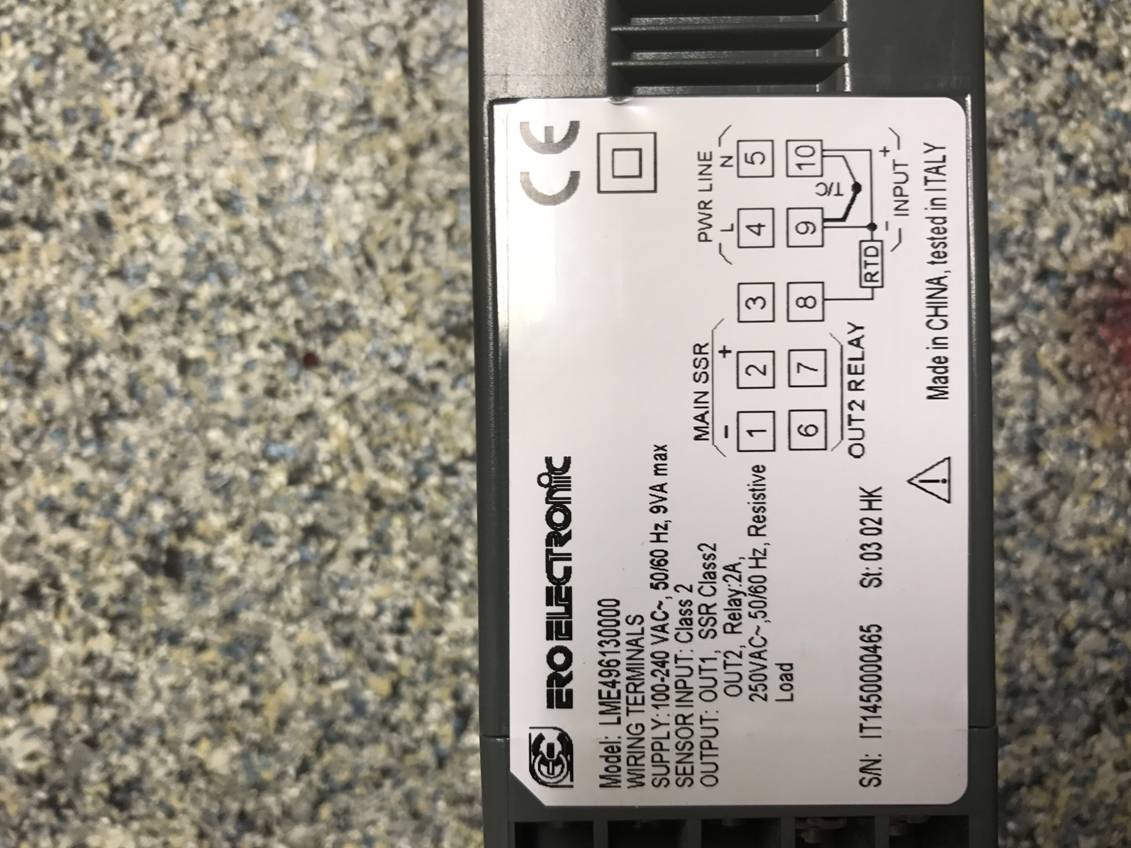 MODEL:LME496130000  S/N:IT1450000465 