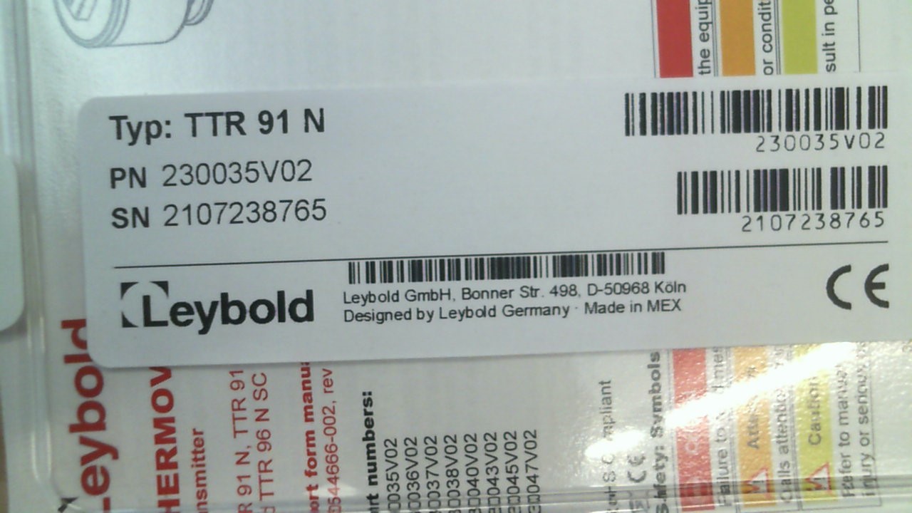 P/N: 230035V02, Type: TTR 91N