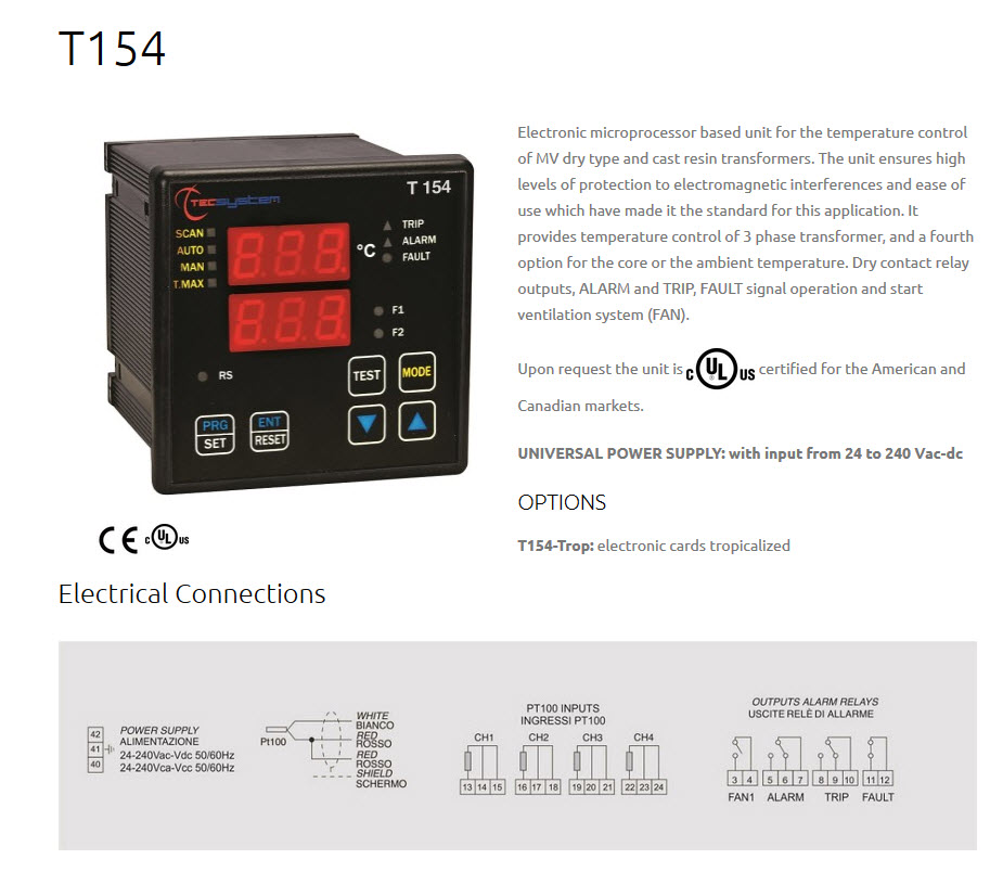 T154 obsolete/replaced by P/N: 1CN0155 Type: T154 ED 16 