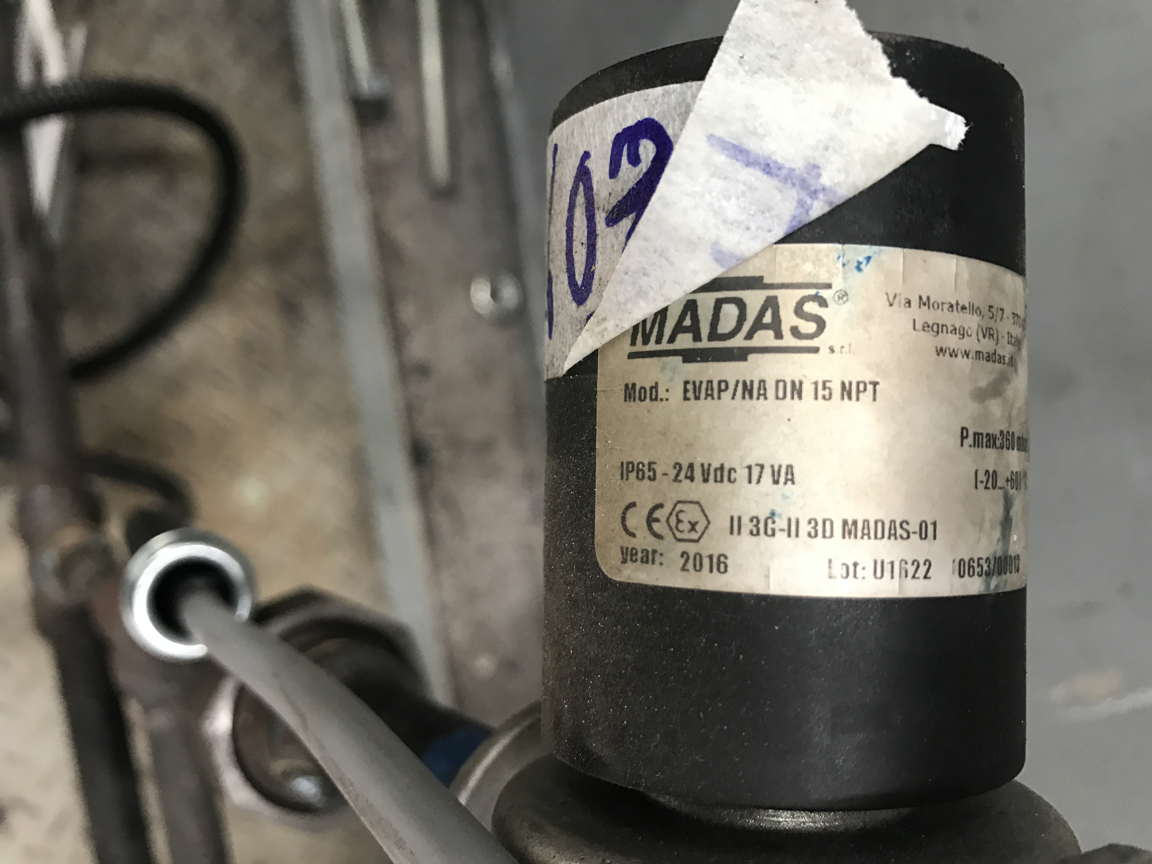 P/N: EVAP02N 005 Type: EVAP/NA DN15