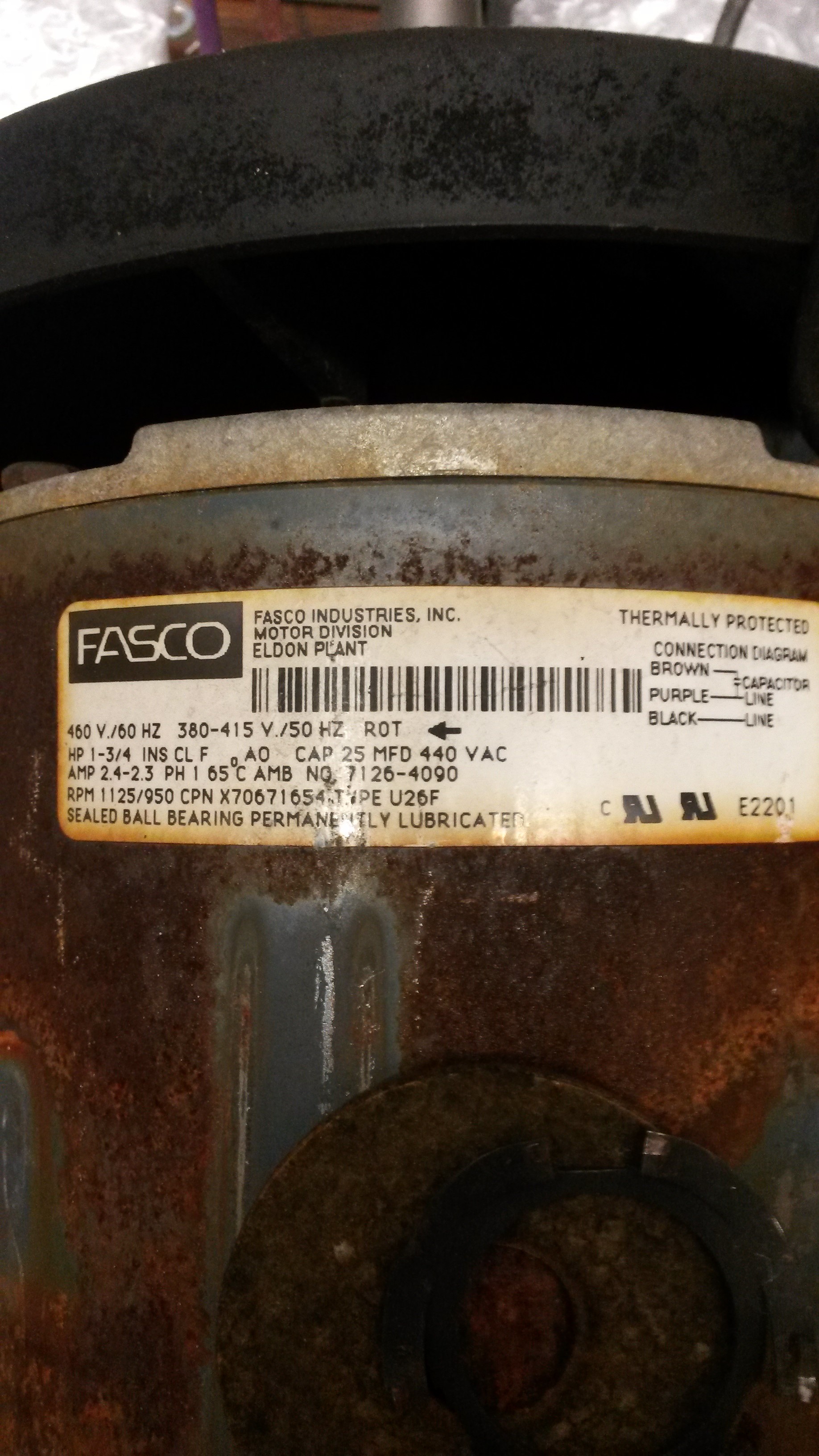 U26F, 7126-4090 (obsolete - replaced by 1376 by US motors) 