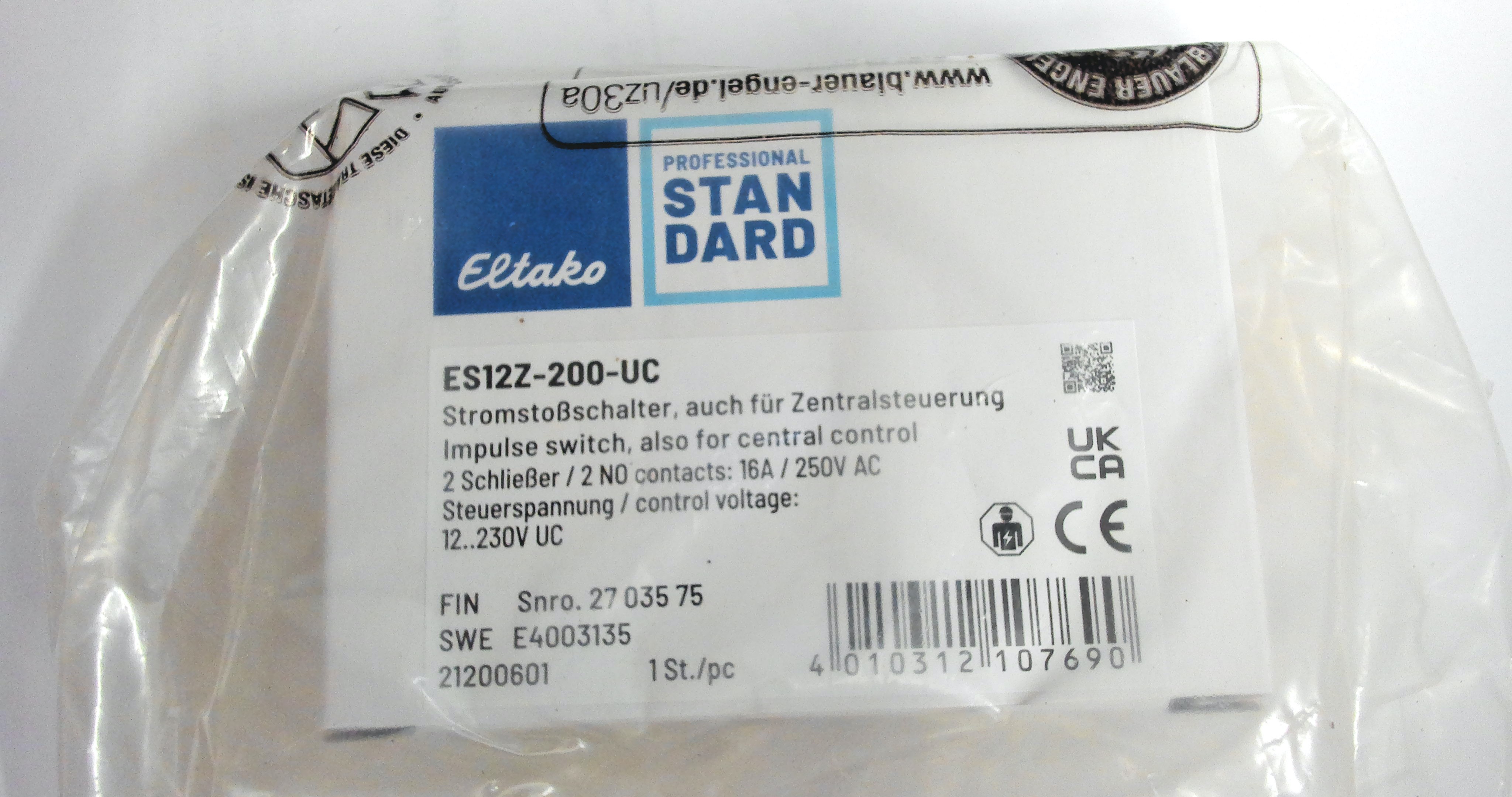 P/N: 21200601, Type: ES12Z-200-UC