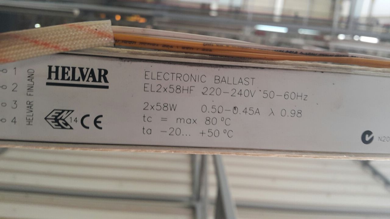 EL 2X58 HF obsolete, replaced by Helvar T8 58W Twin Ballast 
