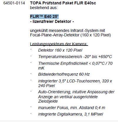 64501-0114 / FLIR™ E40 25° 