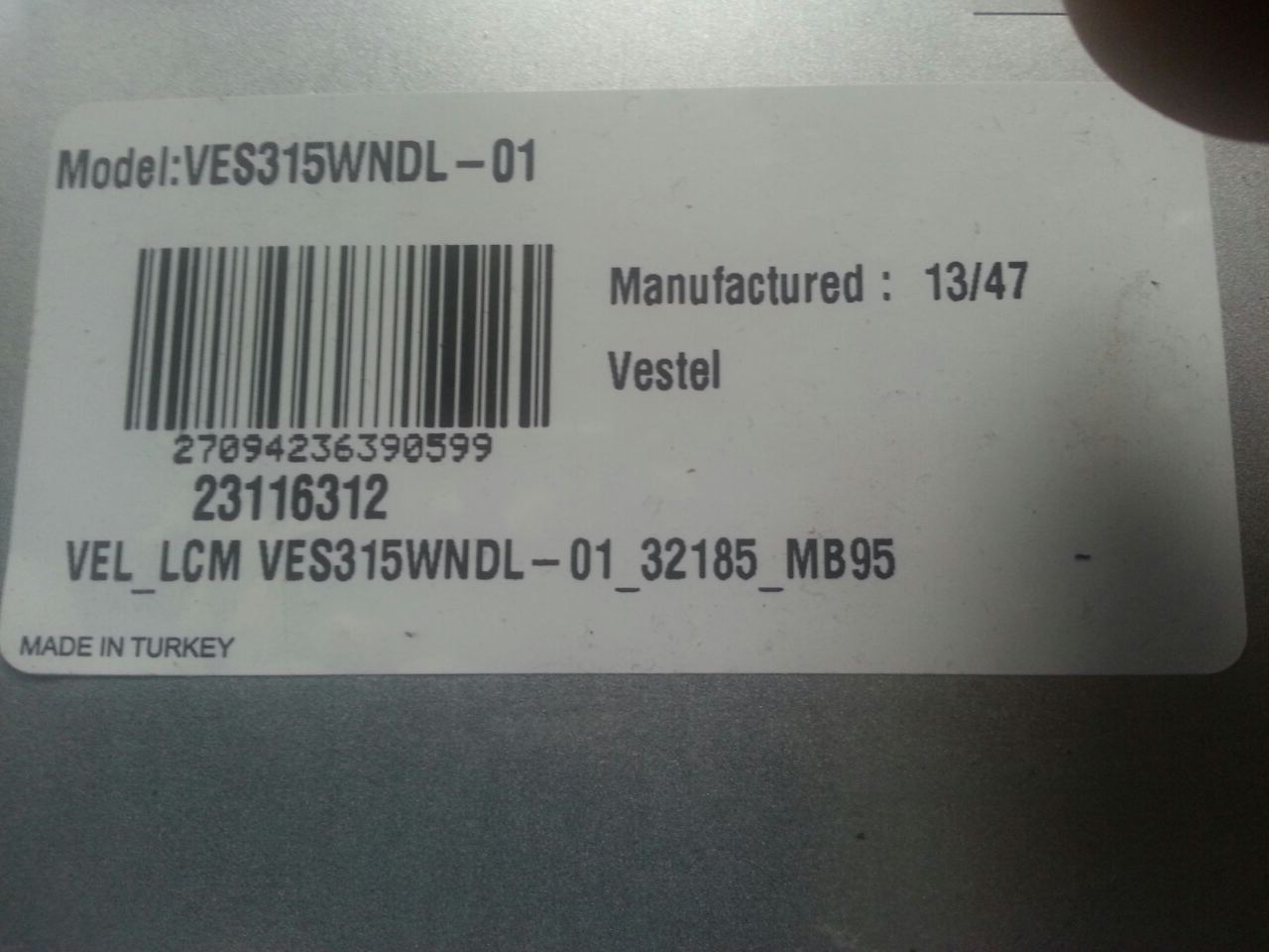 Model: VES315WNDL-01