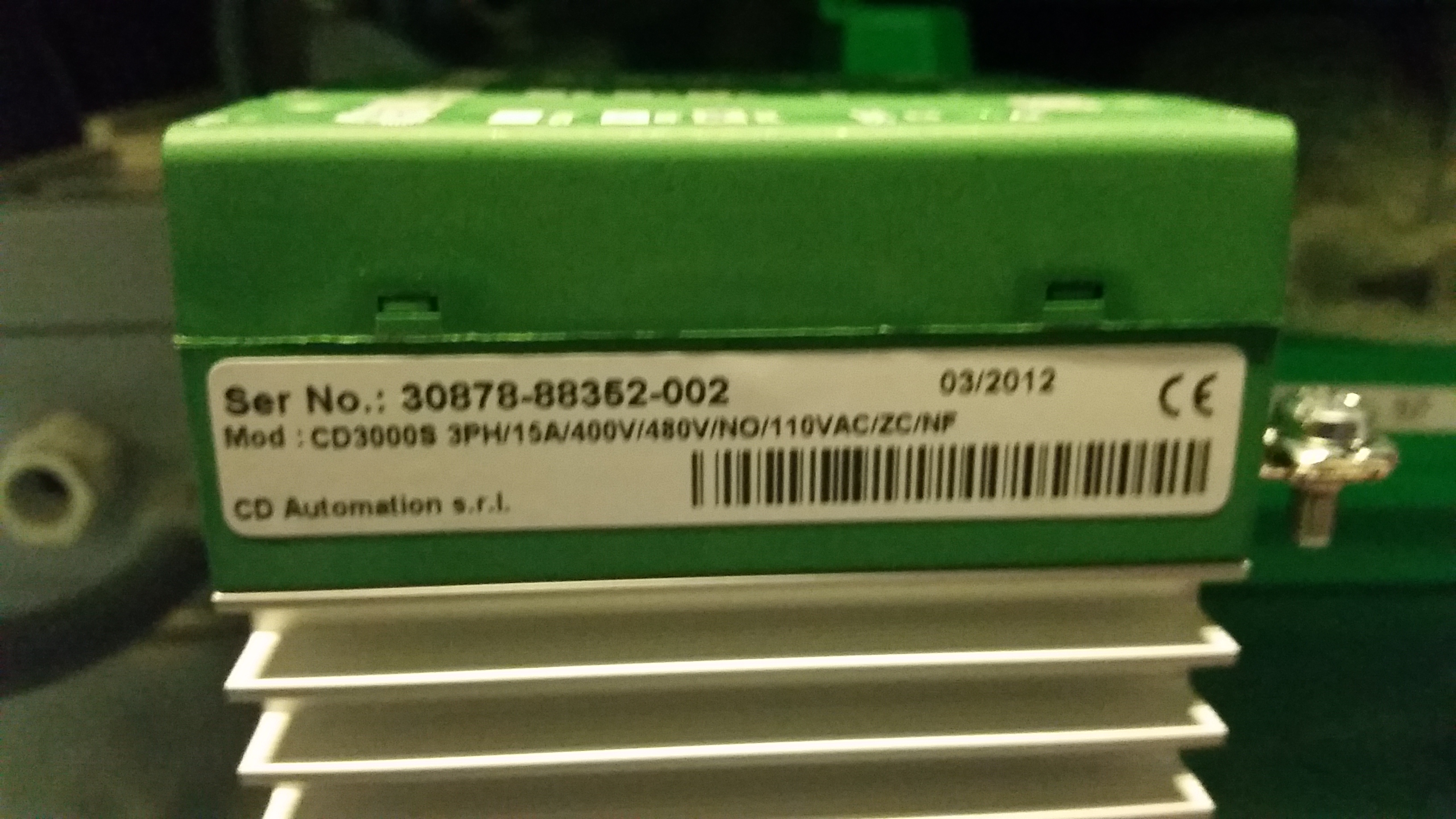 CD3000S-3PH/15A/400V/480V/No/110VAC/ZC/NF 