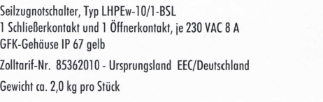 LHPEw-10/1-BSL